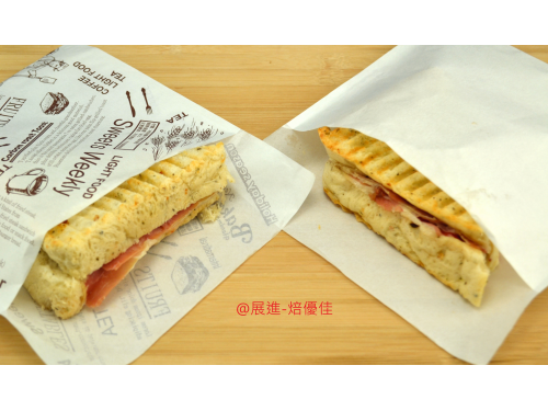 (焙優佳)帕里尼袋(吐司袋)-(白色、英文郵報)100張/500張-【良鎂咖啡精品館】