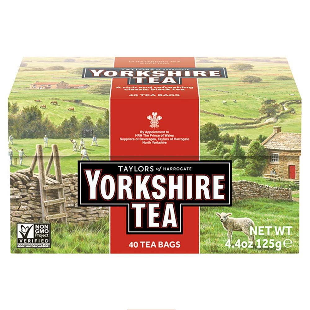 英國泰勒茶 Taylors-泰勒約克夏茶 紅牌 YORKSHIRE TEA 500g(160包)/盒 250g(80小包)/盒 125g(40小包)/盒 