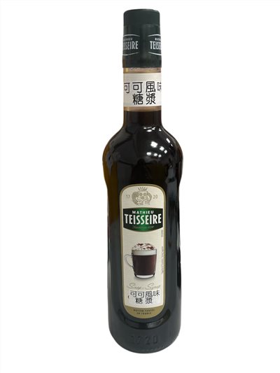 Teisseire 糖漿果露-(原巧克力)可可風味 Chocolate/COCOA 法國頂級天然糖漿 700ml-良鎂