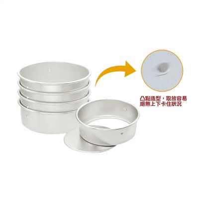 8"活動凸點蛋糕模(陽極)